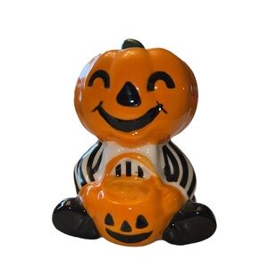 ✨NEW🎃Target Hyde and Eek Ceramic Sitting Pumpkin Halloween Decorative Figurine